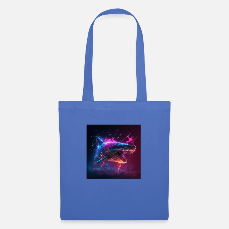 Synthwave Fireshark - Tote Bag - light blue