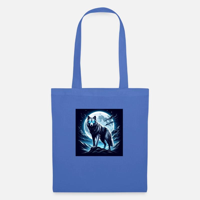 Einsamer Wolf - Stoffbeutel - Hellblau