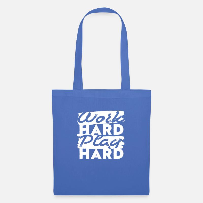 Work Hard Play Hard - Stoffbeutel - Hellblau