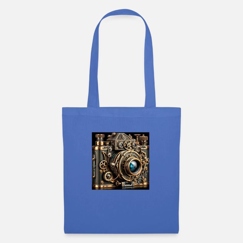 Steampunk Kamera - Stoffbeutel - Hellblau