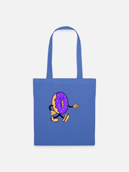 donut comic smile - Stoffbeutel - Hellblau