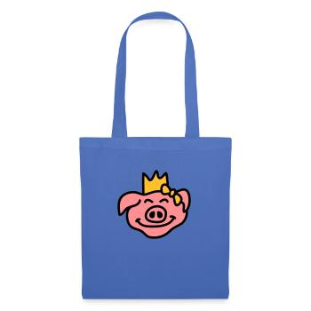 Pricess Pig Head - Tote Bag - light blue - Front