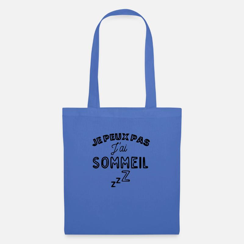Ich kann nicht, ich bin schläfrig - Stoffbeutel - Hellblau
