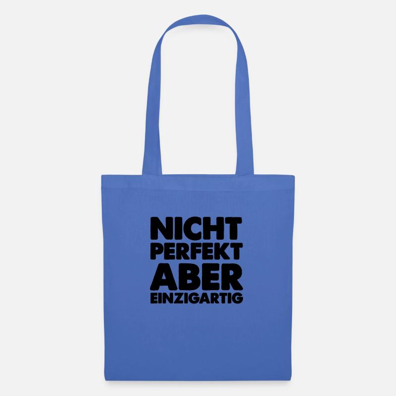 nicht perfekt aber einzigartig - Stoffbeutel - Hellblau