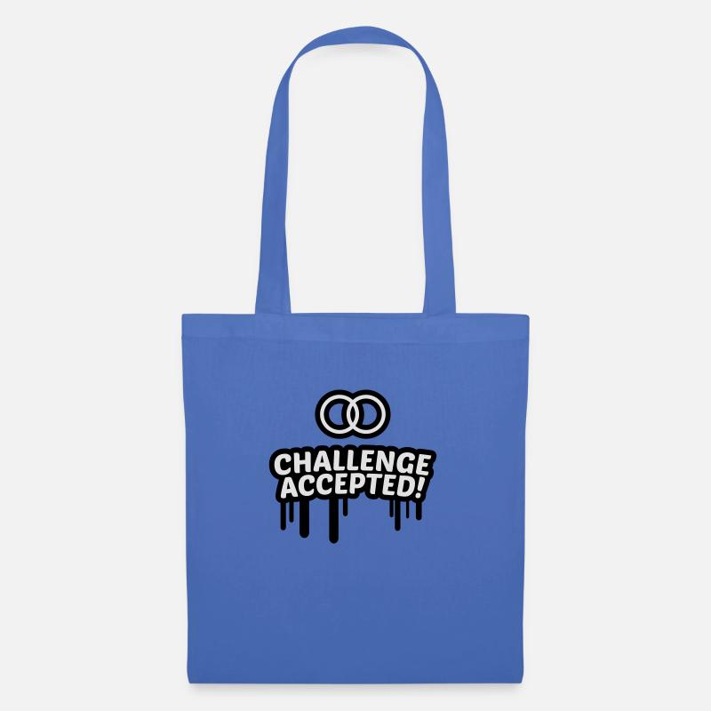 Hochzeit challenge accepted 2c - Stoffbeutel - Hellblau