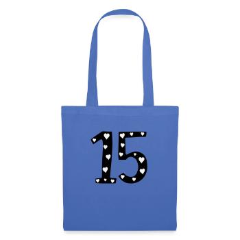 15 birthday with heart - Tote Bag - light blue - Front