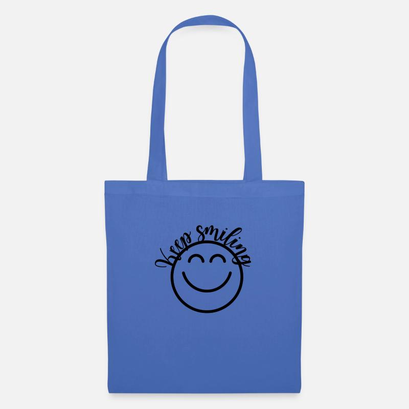 Keep smiling - Stoffbeutel - Hellblau