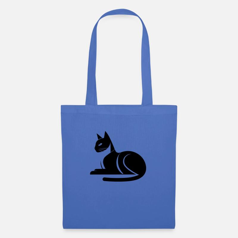 Katze - Stoffbeutel - Hellblau