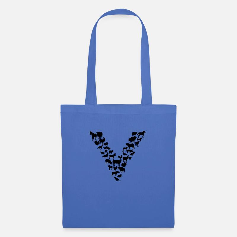 Vegan - Stoffbeutel - Hellblau