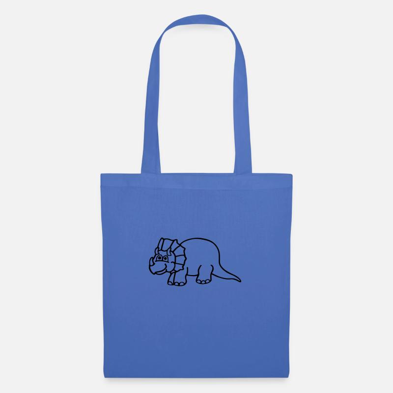 Dinosaurier, Triceratops - Stoffbeutel - Hellblau