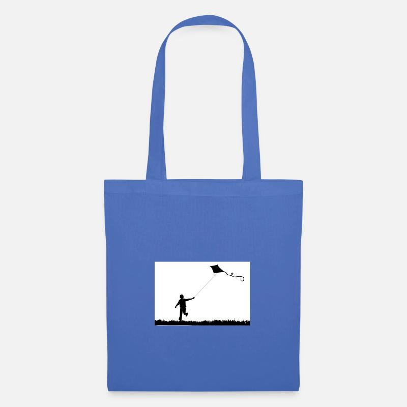 Boy with kite - Stoffbeutel - Hellblau