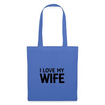 I love my wife - Sac en tissu - bleu pâle - Devant