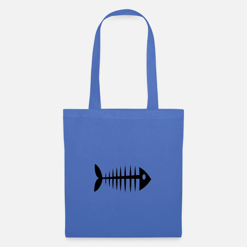 Fischgräte Geschenkidee - Stoffbeutel - Hellblau