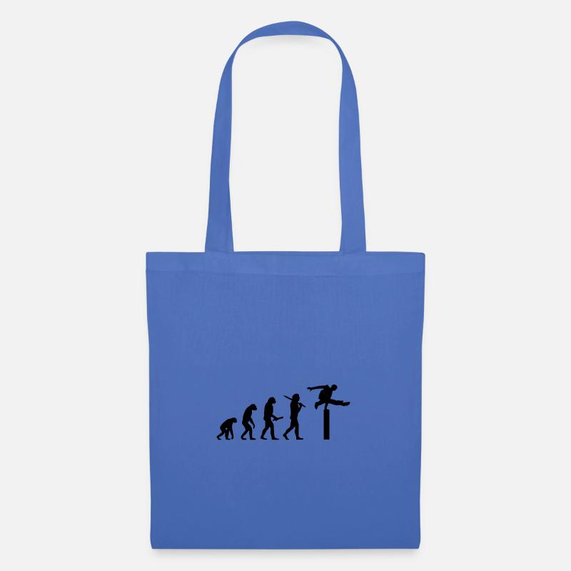 Evolution Parkour Parkourläufer Geschenk Hindernis - Stoffbeutel - Hellblau