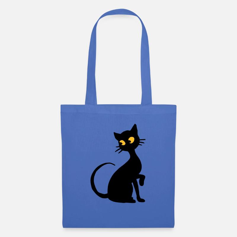 Chat - Sac en tissu - bleu pâle