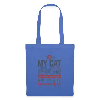 Cat Love> Mon chat incroyable rend ma vie meilleure - Sac en tissu - bleu pâle - Devant