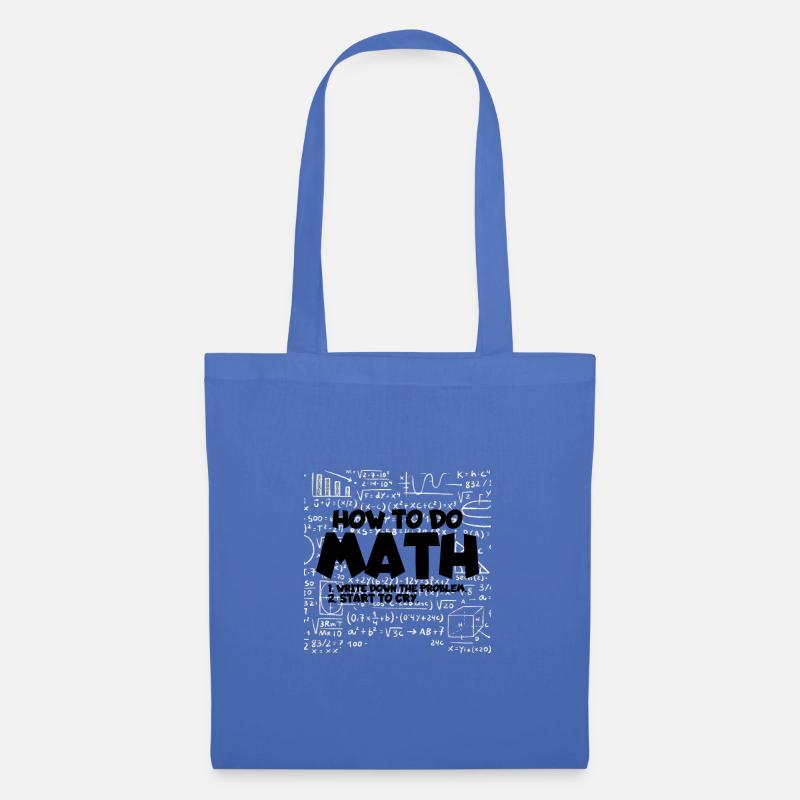 Mathe - Stoffbeutel - Hellblau