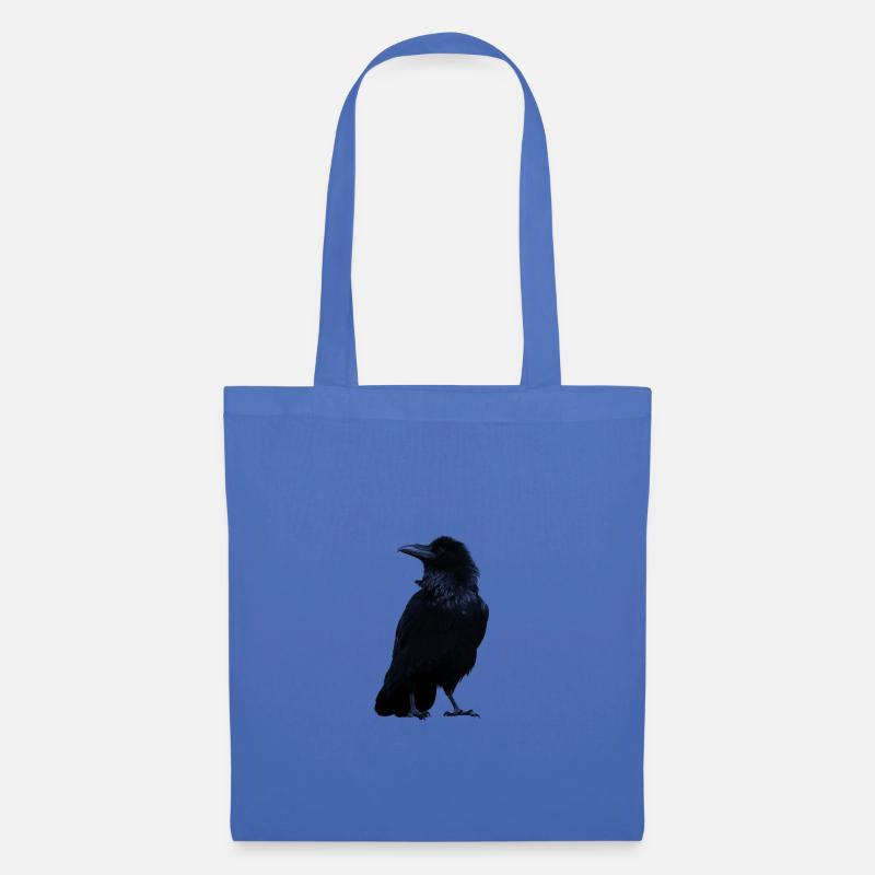 Der Rabe, Krähe Rabenvogel Corvus Geschenkidee Poe - Stoffbeutel - Hellblau