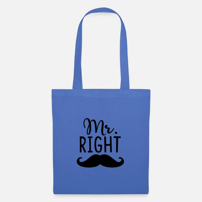 Mr. right - Stoffbeutel - Hellblau