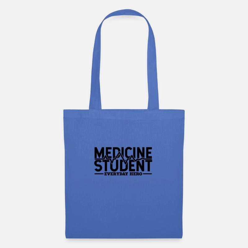 Medizin Student Studium Spruch Superheld Arzt - Stoffbeutel - Hellblau