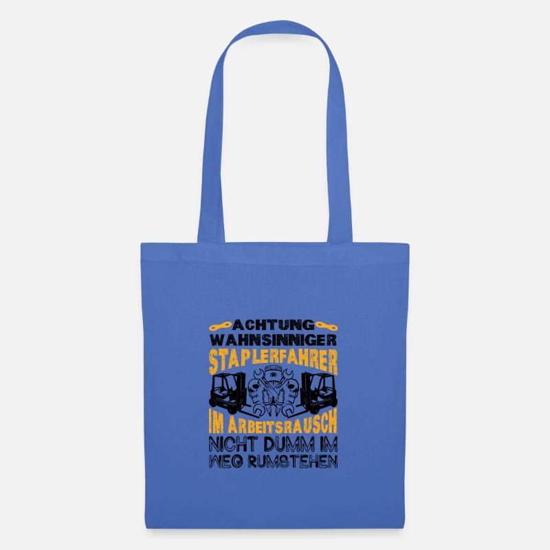 Staplerfahrer Stapler Lager Spedition - Stoffbeutel - Hellblau