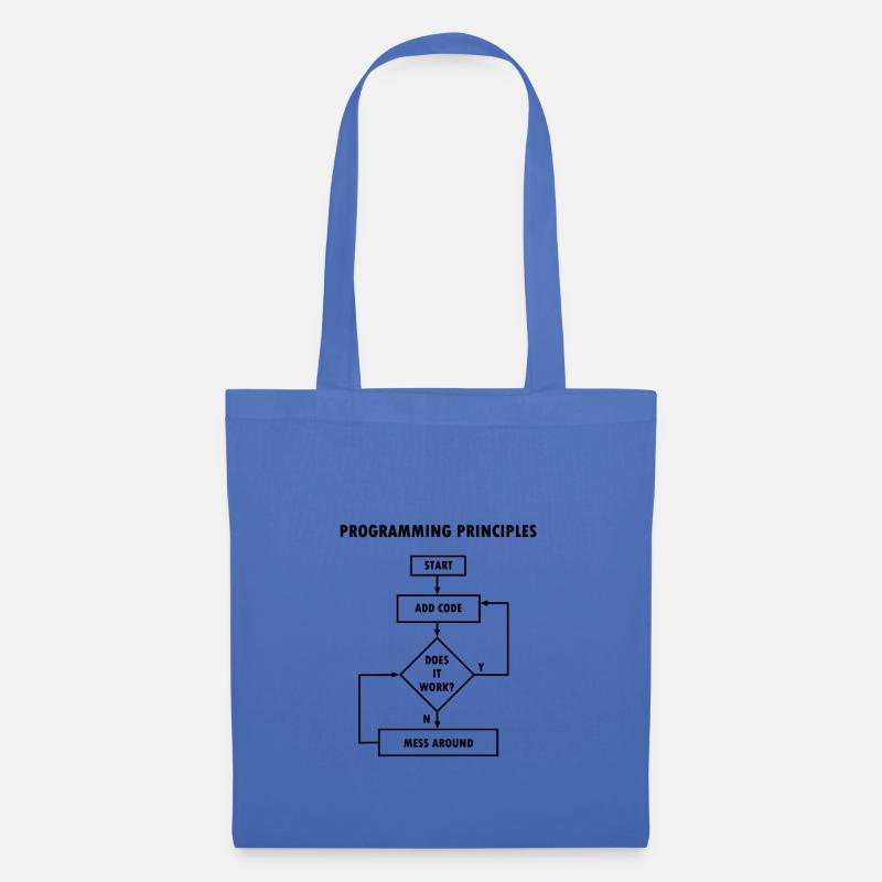 Programming principles computer science nerd - Tote Bag - light blue