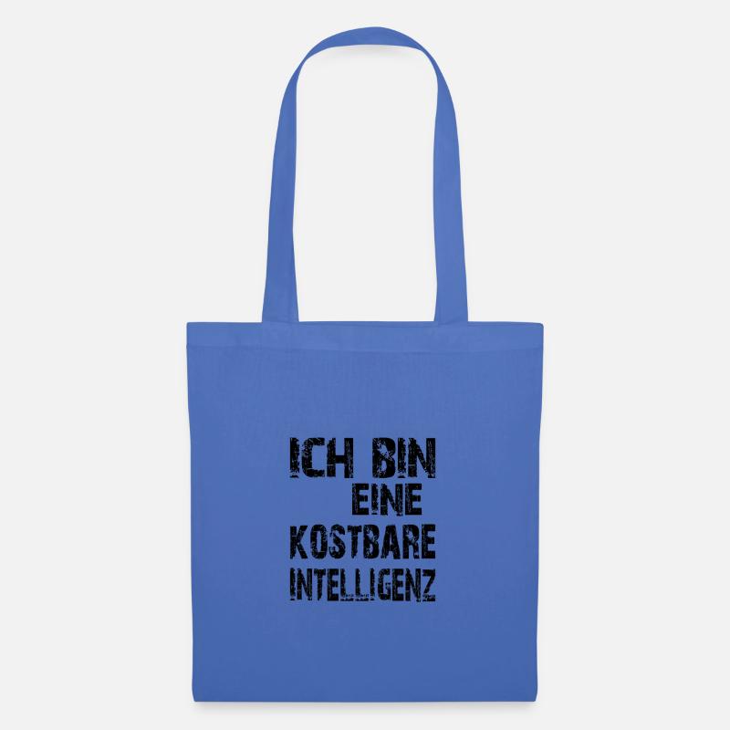 KI Spruch Ich bin eine kostbare Intelligenz - Stoffbeutel - Hellblau