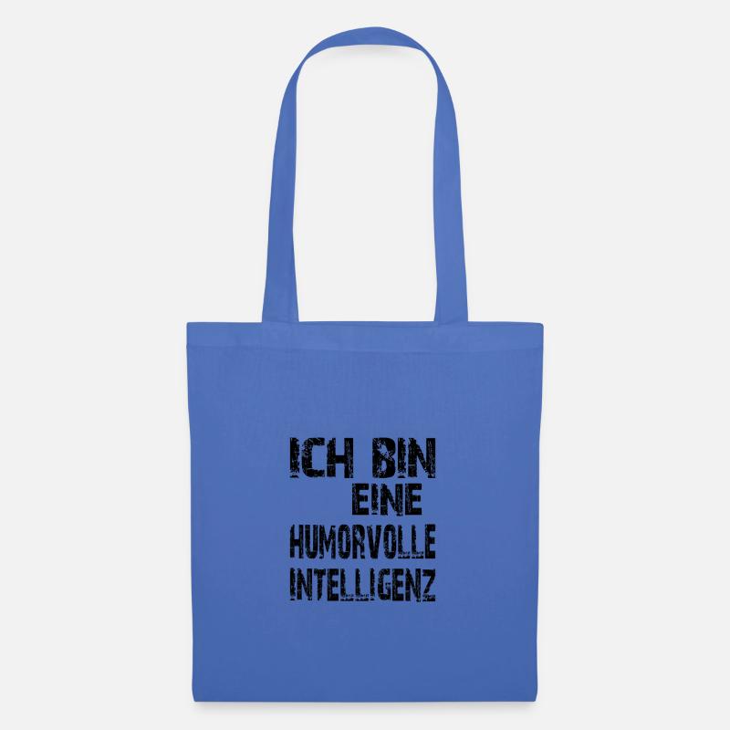KI Spruch Ich bin eine humorvolle Intelligenz - Stoffbeutel - Hellblau