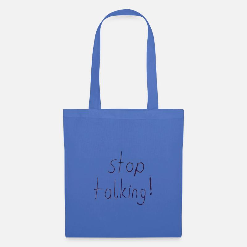 stop talking! shitty Design 24 - Stoffbeutel - Hellblau