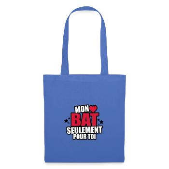 mon coeur bat seulement pour toi - Sac en tissu - bleu pâle - Devant