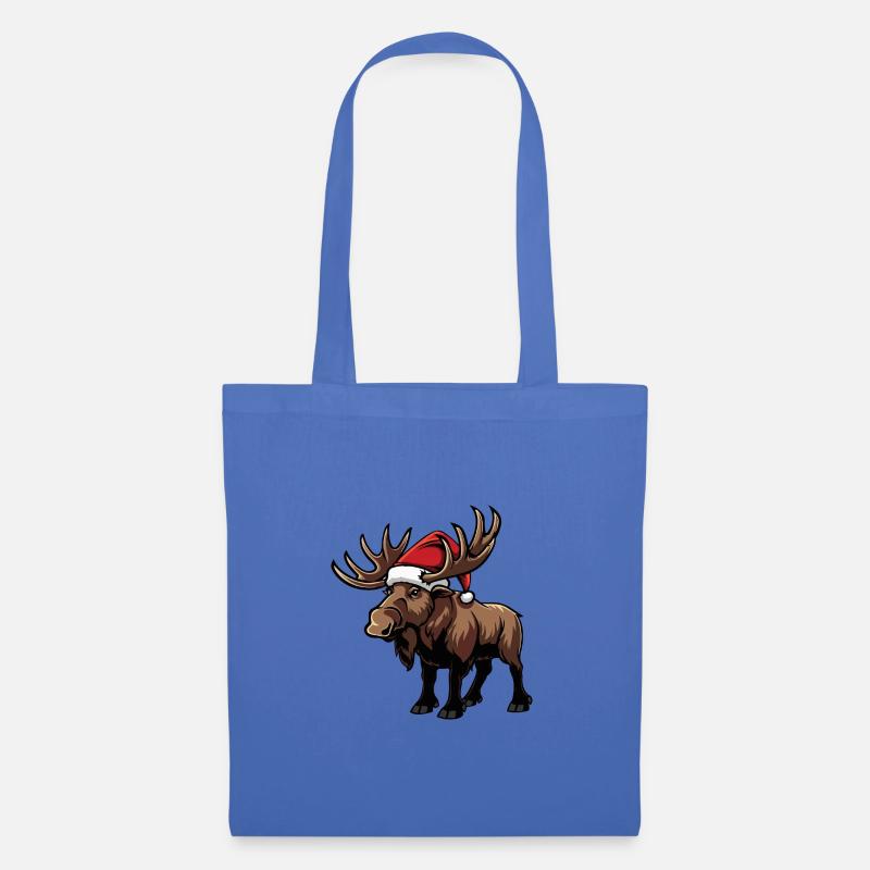 Elch Weihnachten - Stoffbeutel - Hellblau