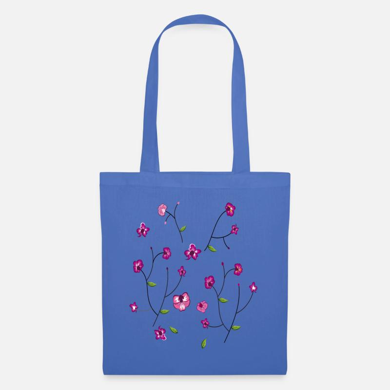 Blumenwiese - Stoffbeutel - Hellblau