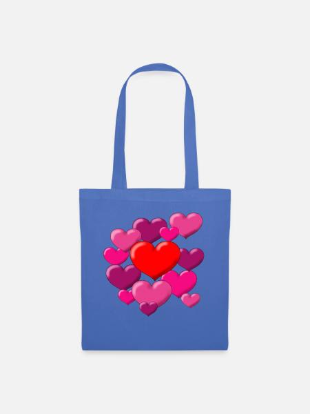 Hearts - Stoffbeutel - Hellblau