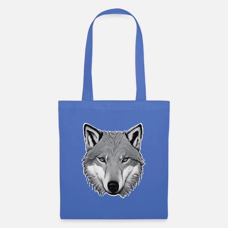 Wolf - Stoffbeutel - Hellblau