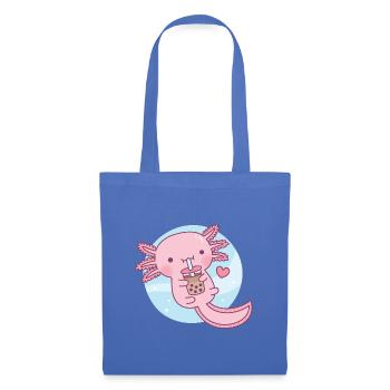Cute Axolotl Loves Bubble Tea - Tote Bag - light blue - Front