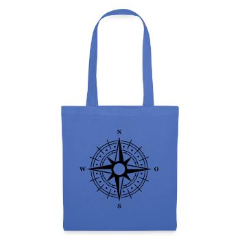 symbole de la boussole - Sac en tissu - bleu pâle - Devant