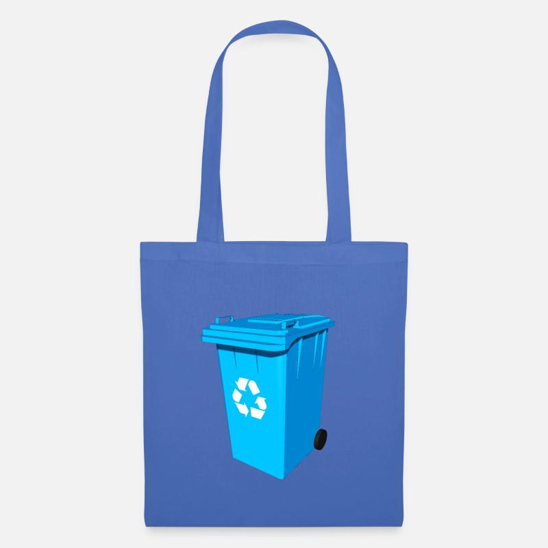 Recycling Tonne Papiertonne Nachhaltigkeit - Stoffbeutel - Hellblau
