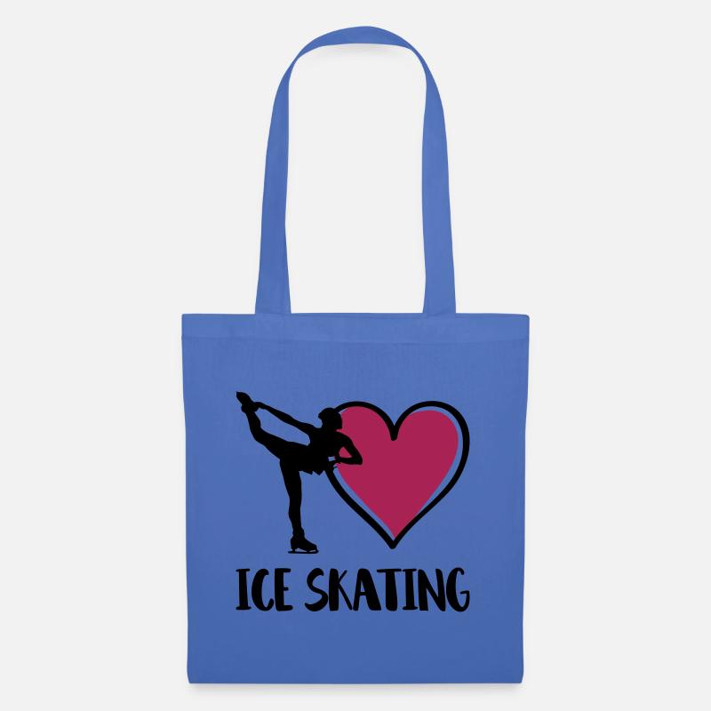 Ich liebe ice skating eiskunstlauf herz - Stoffbeutel - Hellblau