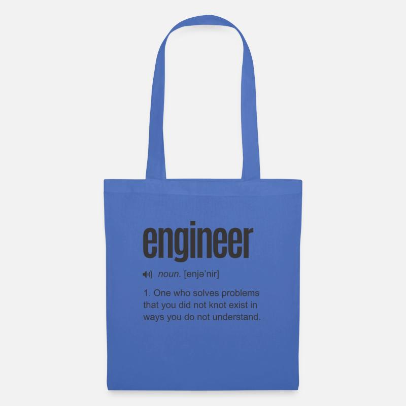 Funny Engineer Definition - Tote Bag - light blue