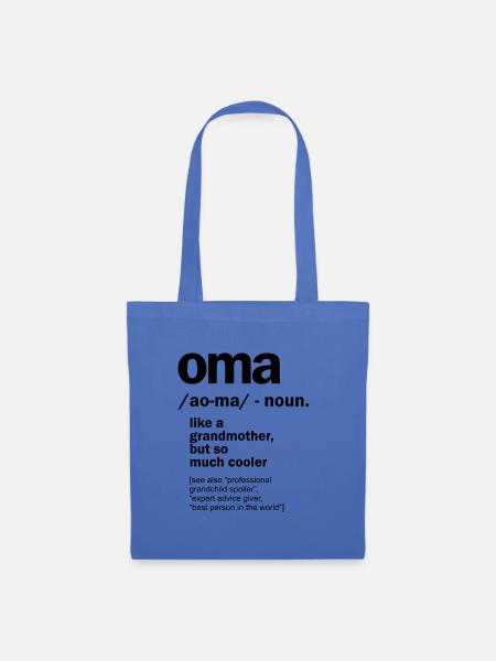 Oma Geschenk für Oma Frauen Geburtstag - Stoffbeutel - Hellblau