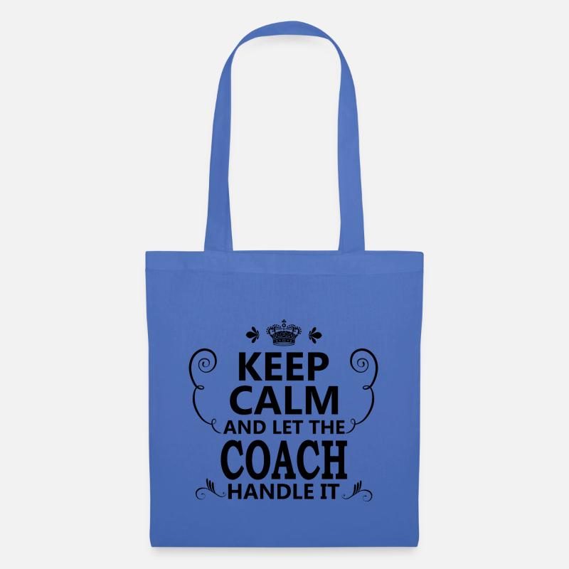 Keep Calm Coach Geschenkidee lustig Geburtstag fun - Stoffbeutel - Hellblau