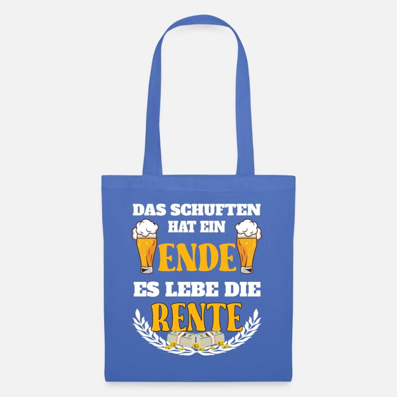Das Schuften hat eine Ende es lebe Rente - Rentner - Stoffbeutel - Hellblau