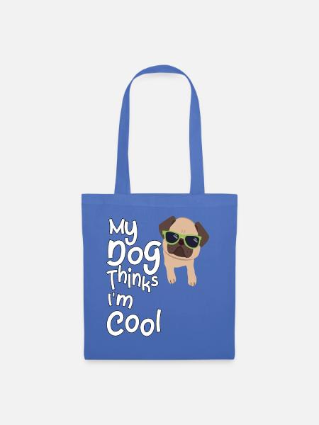 Mein Hund denkt, ich bin cool - Stoffbeutel - Hellblau