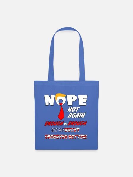 Nope Not Again funny Design - Stoffbeutel - Hellblau