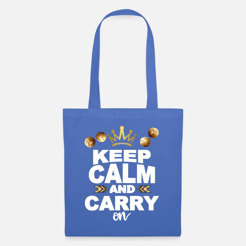 Keep calm and carry on - Stoffbeutel - Hellblau