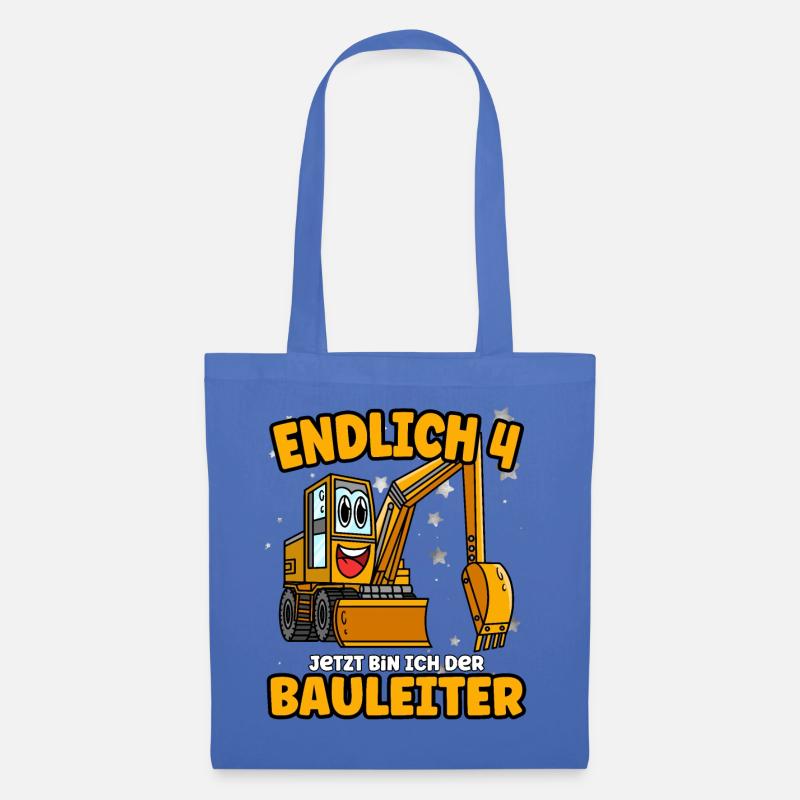 Endlich 4 - jetzt bin ich der Bauleiter - Stoffbeutel - Hellblau