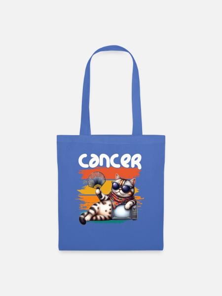 Zodiac - Sternzeichen - Cancer - Krebs - Stoffbeutel - Hellblau