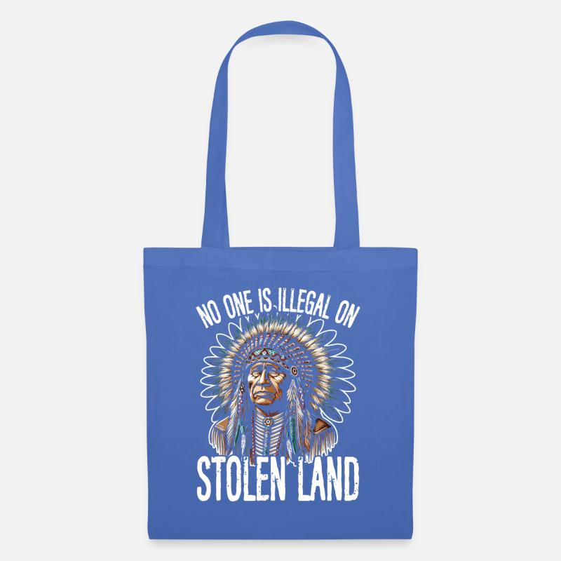 No one is illegal on stolen land - Stoffbeutel - Hellblau