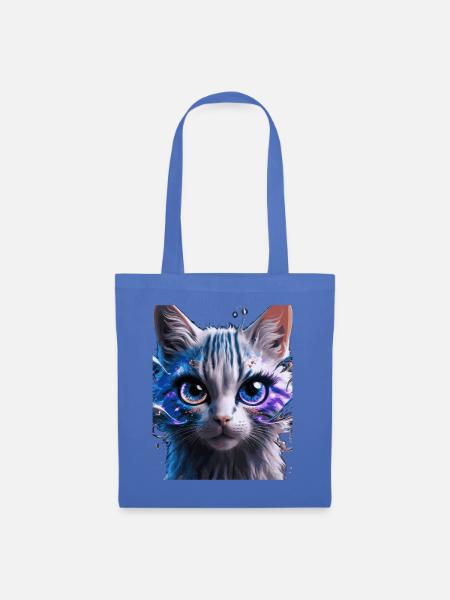 Space Cat - Stoffbeutel - Hellblau