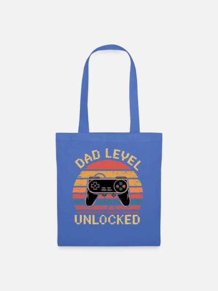 Dad level unlocked - Stoffbeutel - Hellblau